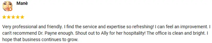Chiropractic Munster IN Mane Testimonial
